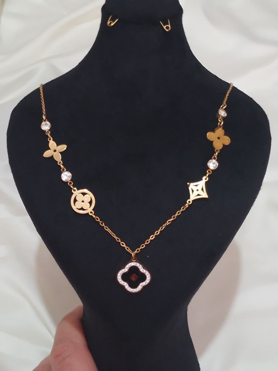 گردنبند استیل 316 Van Cleef & Arpels